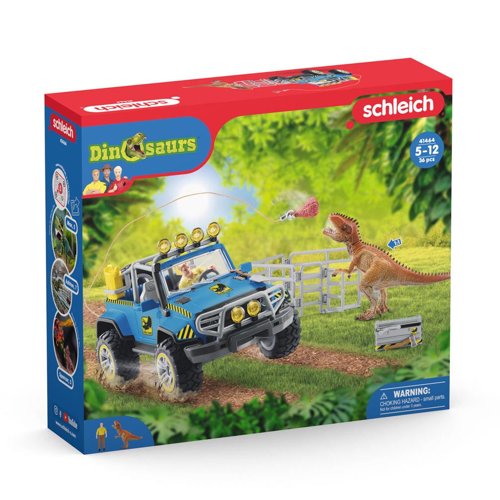 Véhicule tout-terrain Schleich dinosaures avec poste de garde dinosaure 41464