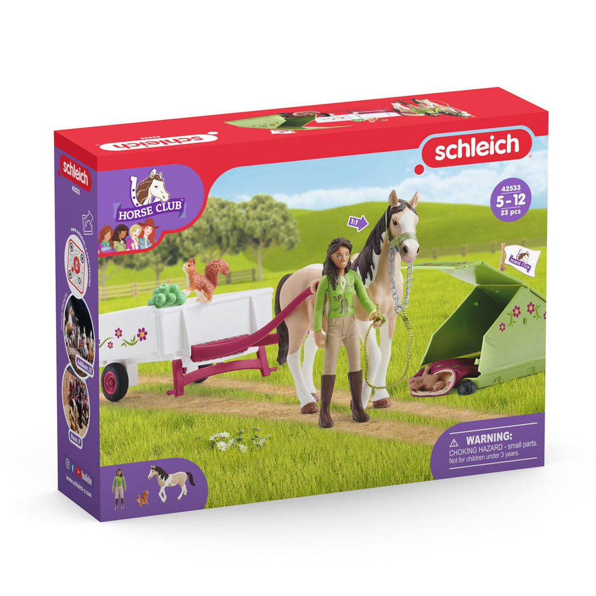 Club équestre Schleich Le voyage de camping de Sarah 42533