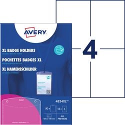 Porte-badge Avery a6 incl. insérer des cartes 50 pièces