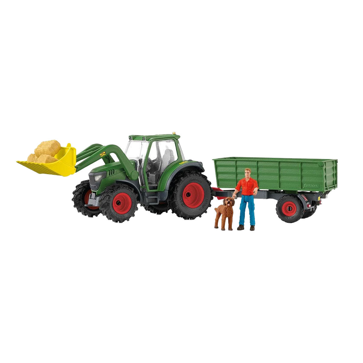 Tracteur Schleich Farm World avec remorque 42608