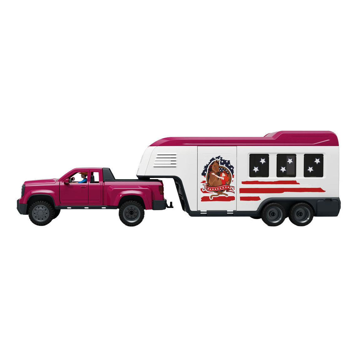 Camion au bord du lac du club équestre Schleich avec remorque 42705