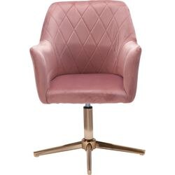 Loungestoel wohnling fluweel, metaal modern roze wl6306