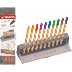 Set de feutres fins Stabilo point 88 Click - 10 pcs.