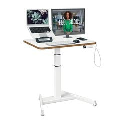 Bureau assis-debout Leitz ergo électrique - réglable en hauteur - petit bureau - avec fonction mémoire - 80 x 60 cm - blanc
