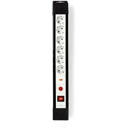 Nedis multiprise exs630spf1pro blanc, noir