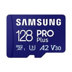 Carte mémoire microSDXC (2023) Samsung pro plus 128 Go (bleu, UHS-I U3, classe 10, V30, A2)