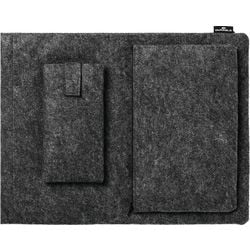 Housse pour ordinateur portable durable 30 x 2 x 40,5 cm feutre anthracite