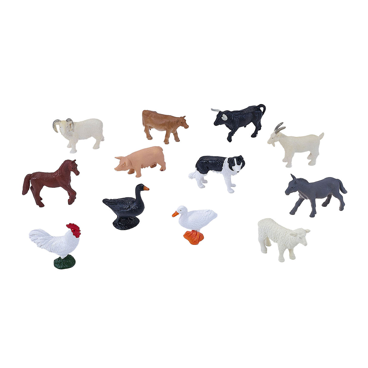 Ensemble de jeu avec mini animaux de la ferme Mojo Farmland, 12 pièces. - 380053