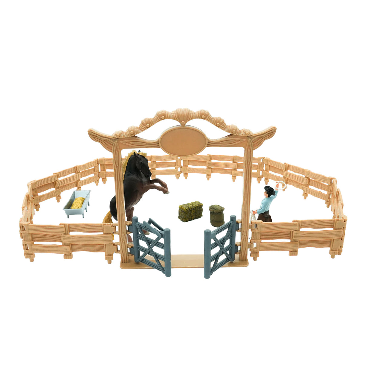 Ranch western des terres agricoles Mojo avec ensemble de jeu cheval et cowboy - 380064