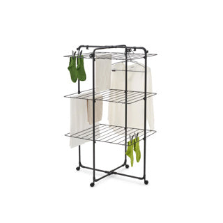 Tour de séchage Brabantia hangon - 23 m - étendoir à linge pliable - noir mat