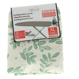 Housse de repassage maison quotidienne stretch xl 135x47 cm vert blanc