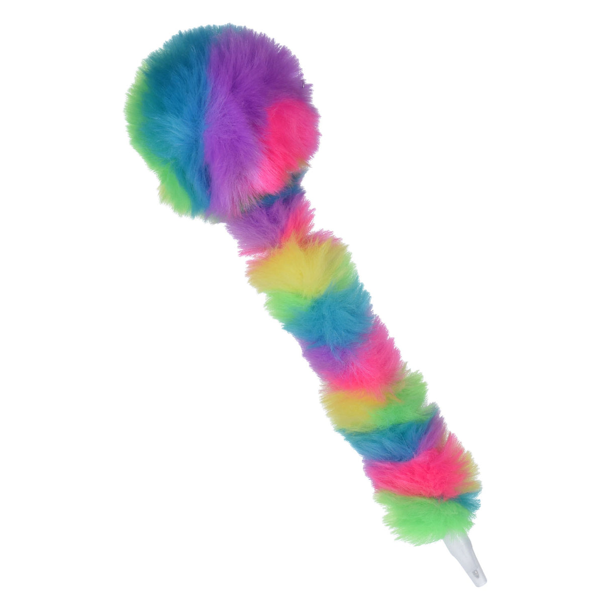 Stylo à bille peluche arc-en-ciel