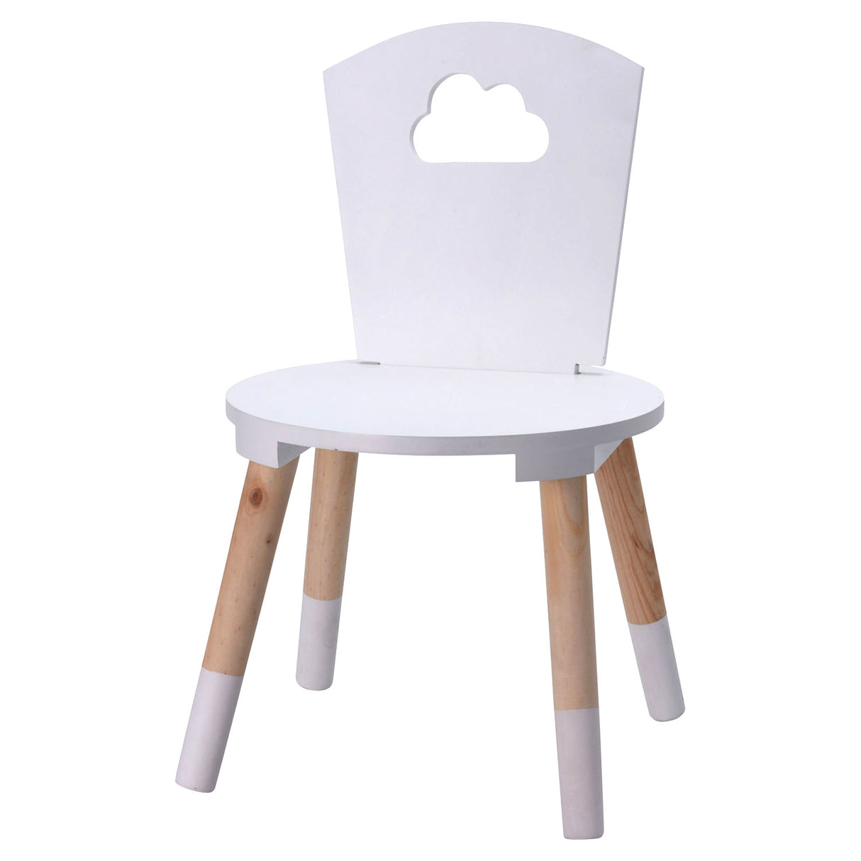 chaise haute en bois blanche