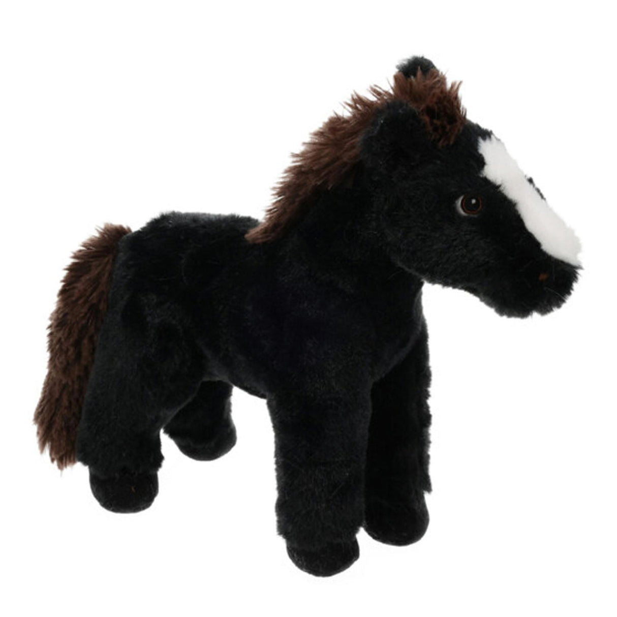 peluche cheval noir