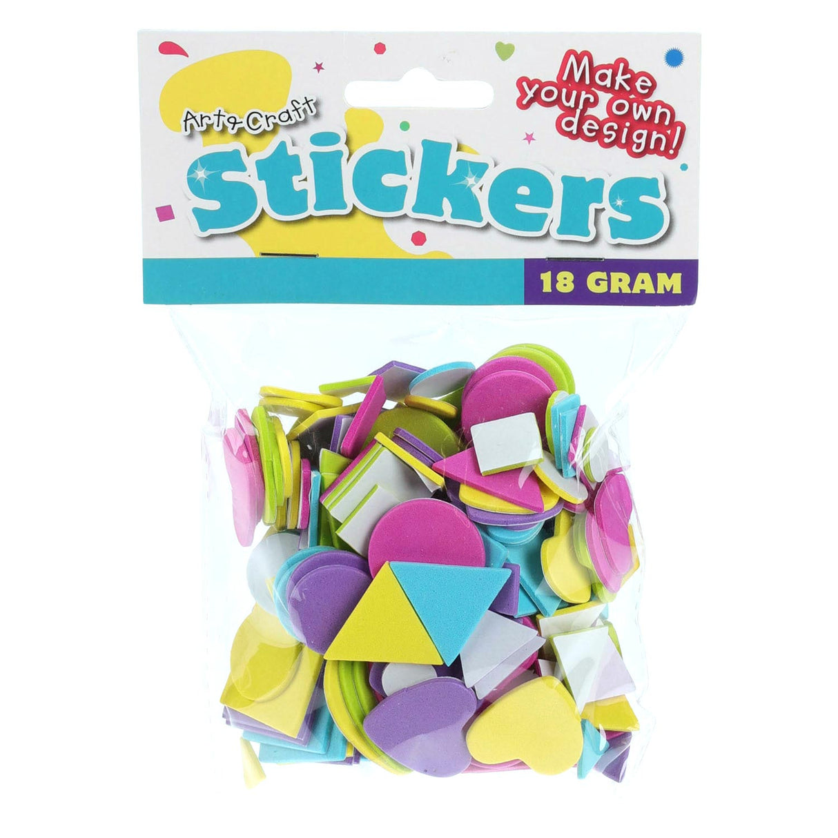 Autocollants formes eva, 18gr.