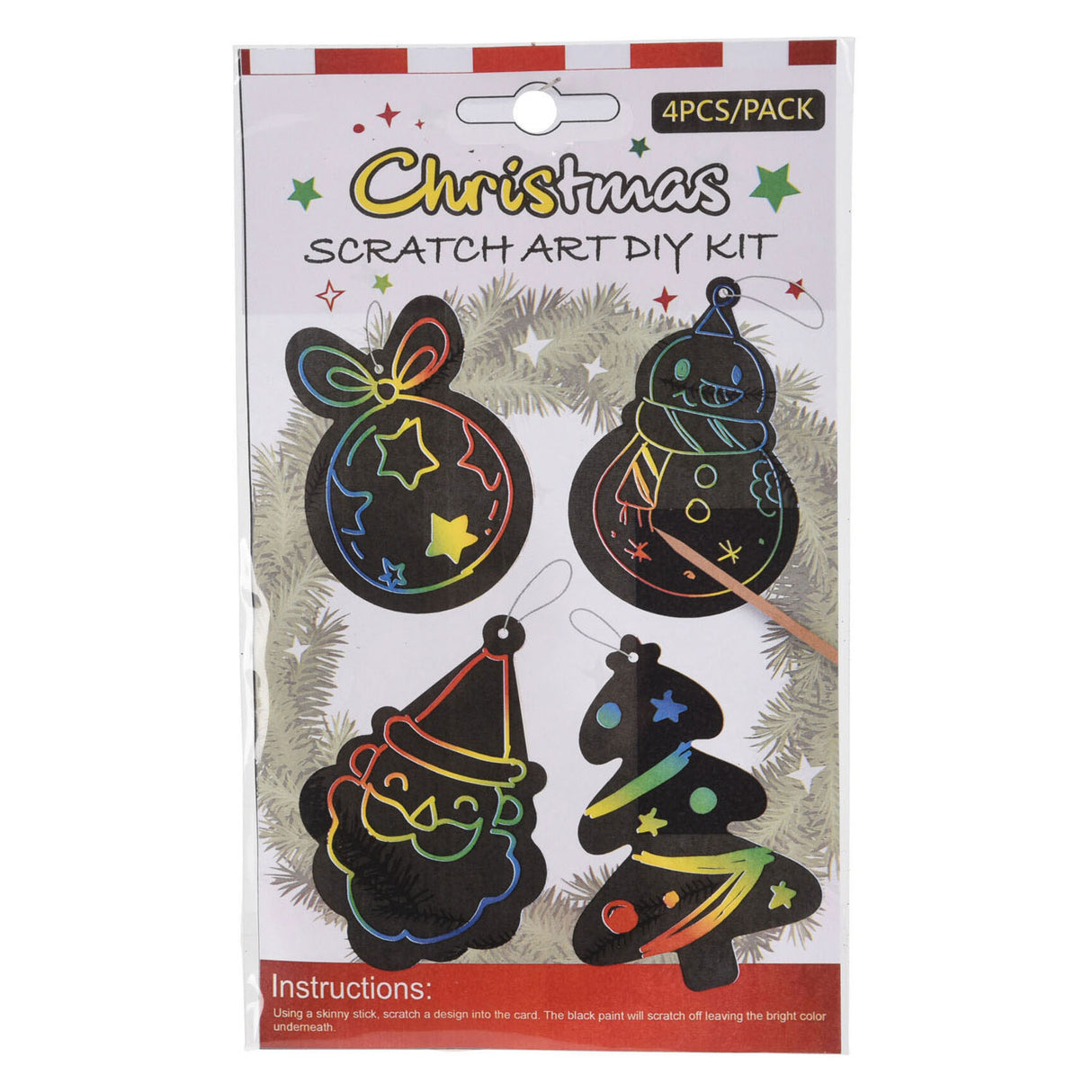 Kraskunst Christmas Parers, 4st.