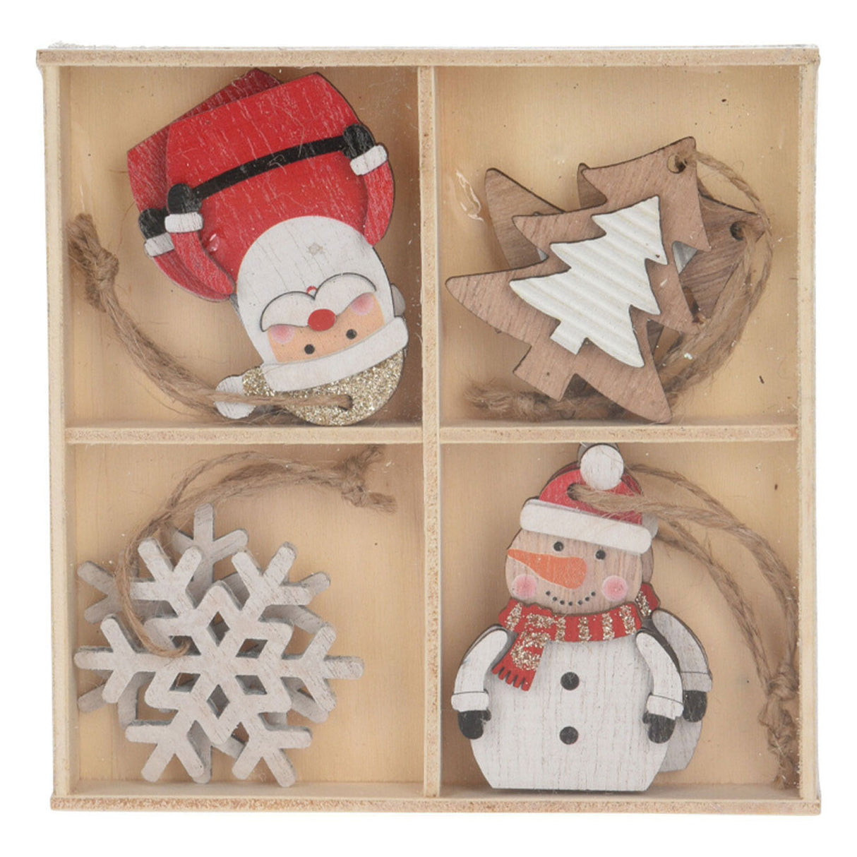 Cintres en bois pour sapin de Noël, 8 pcs.