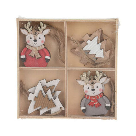 Cintres en bois pour sapin de Noël, 8 pcs.