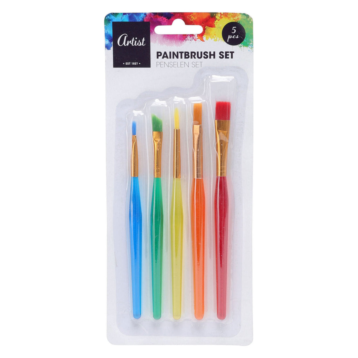 Jeu de pinceaux plats, 5 pcs.