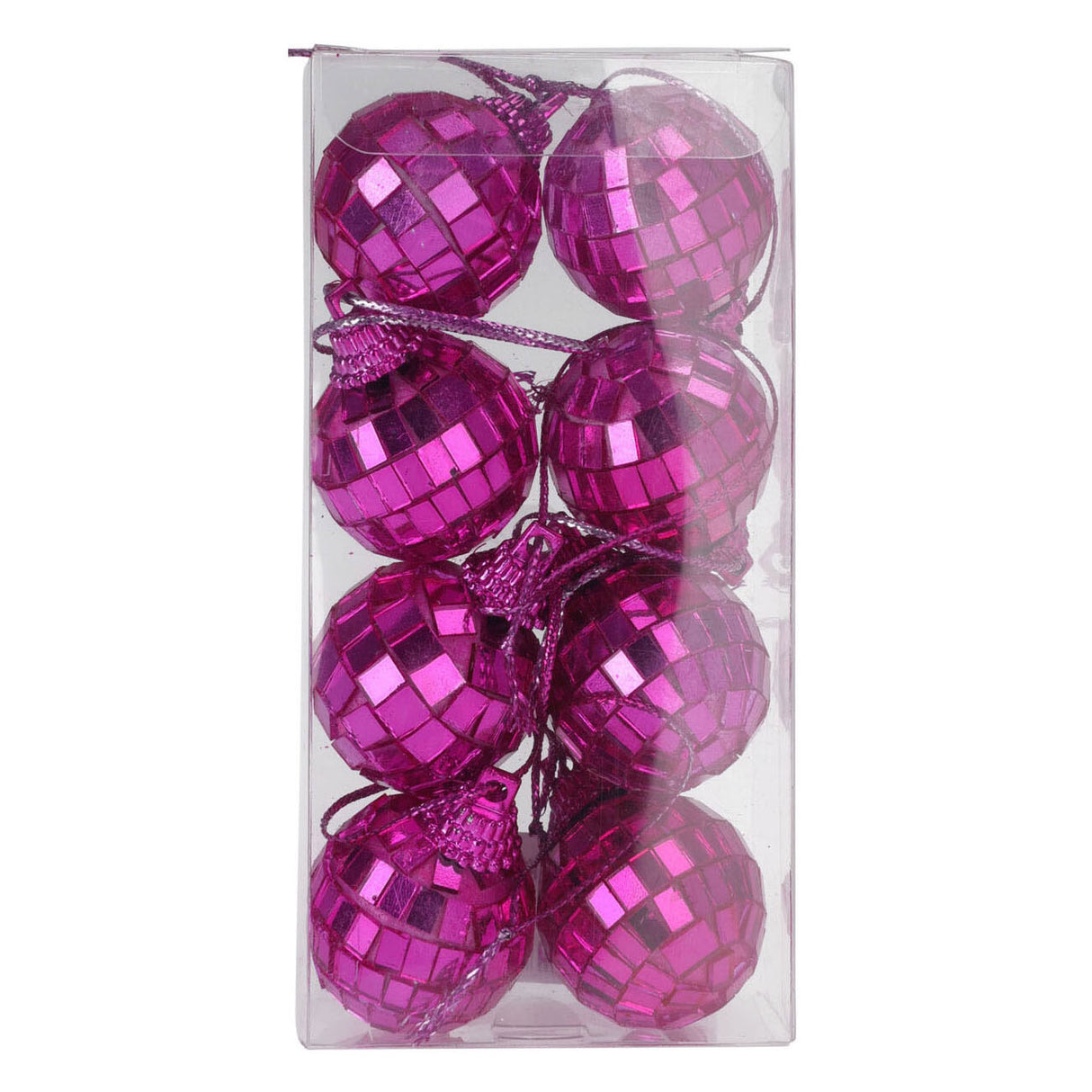 Boule disco miroir couleur, 8 pcs.
