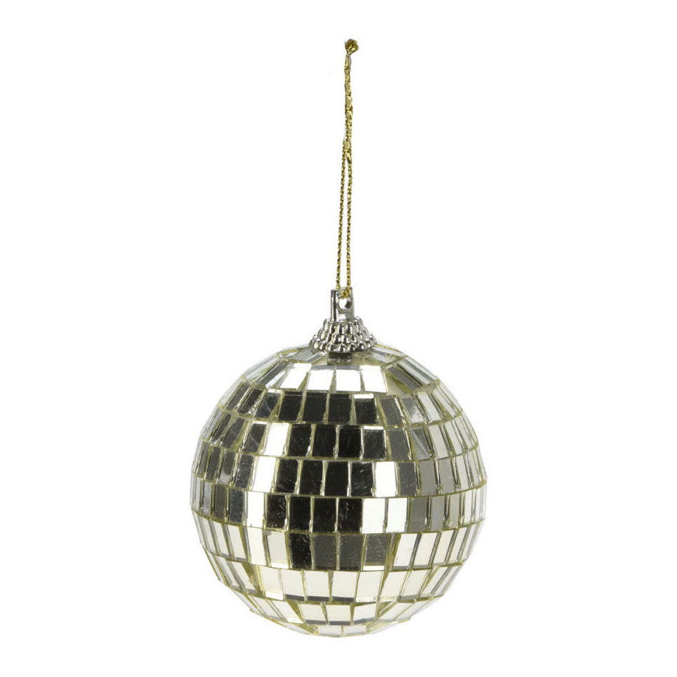 Boule disco miroir champagne doré, 6cm