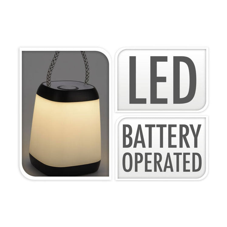 Lampe de table portable LED noire