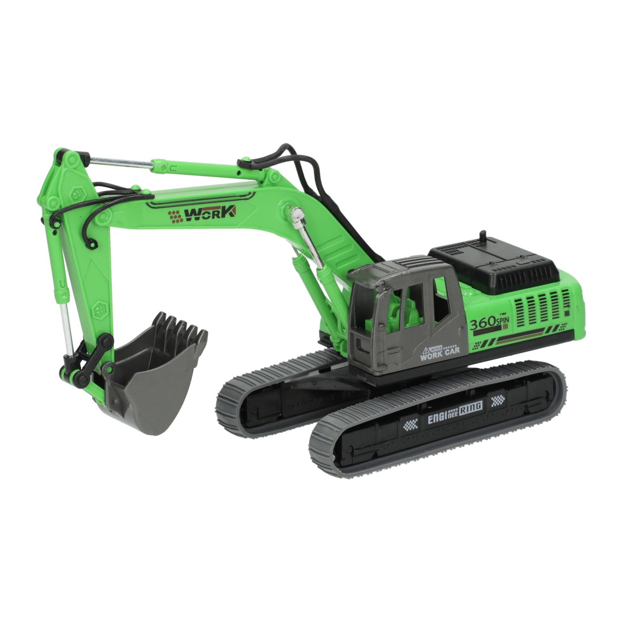 Véhicule de travail excavateur de différentes couleurs