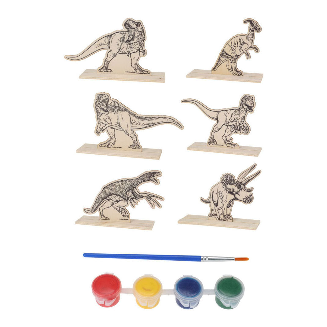 Set de peinture Dino en bois, 6 pièces.
