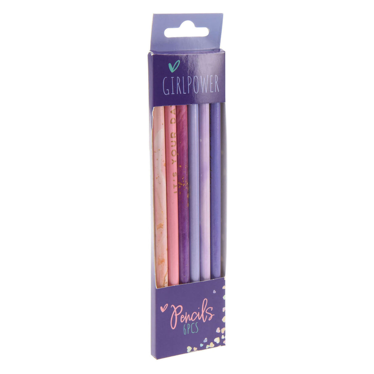 Crayons d'école gris pastel, 6 pcs.