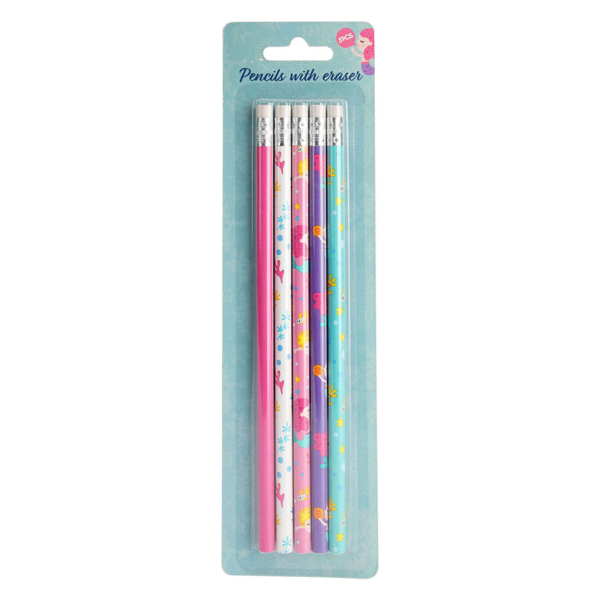Crayons gris HB sirènes, 5 pcs.