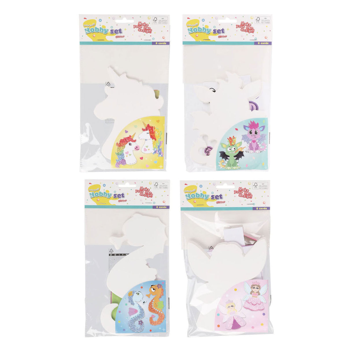 Créez votre propre carte design à paillettes, lot de 8 cartes