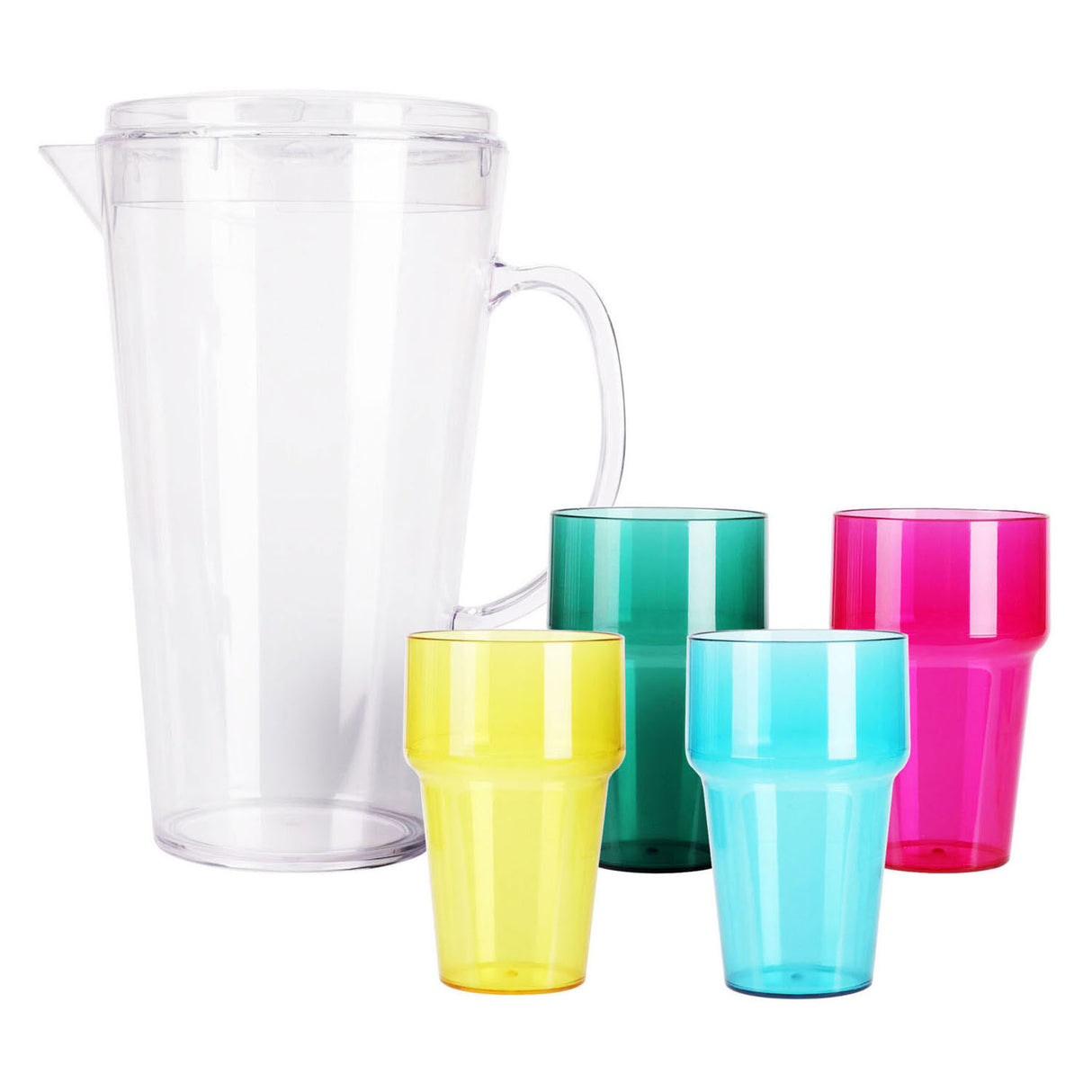 Pichet en plastique avec 4 verres, 2200ml