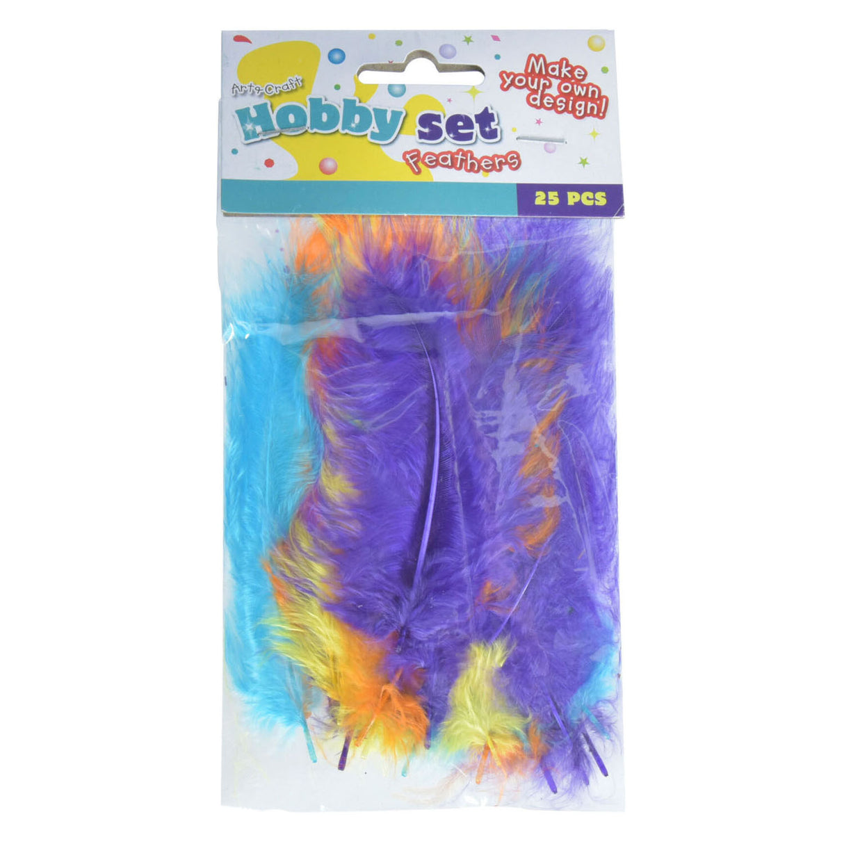 Plumes de duvet diverses, 25 pcs.