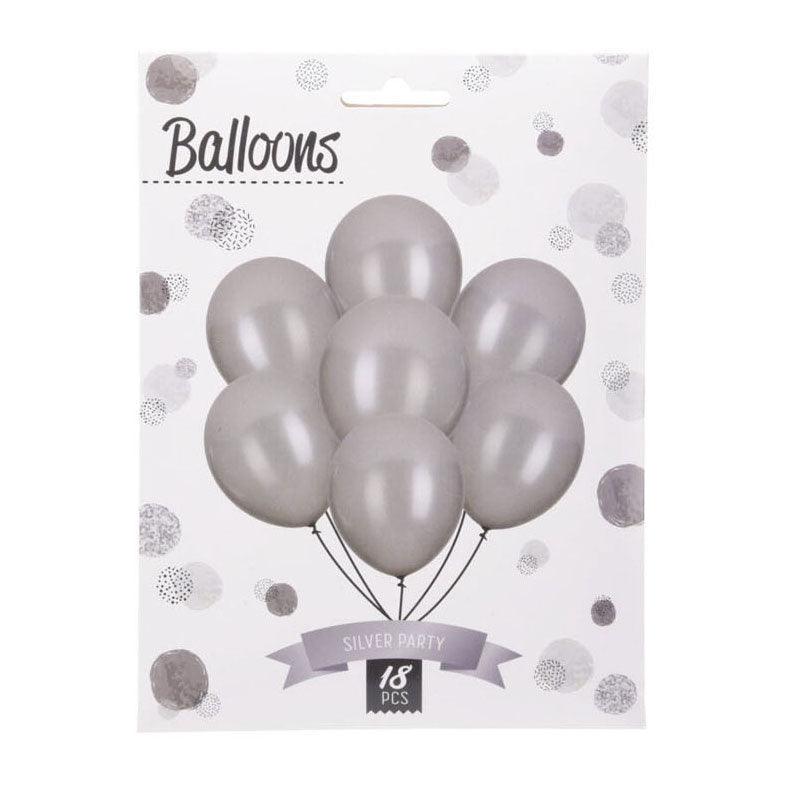 Ballons argent, 18pcs.