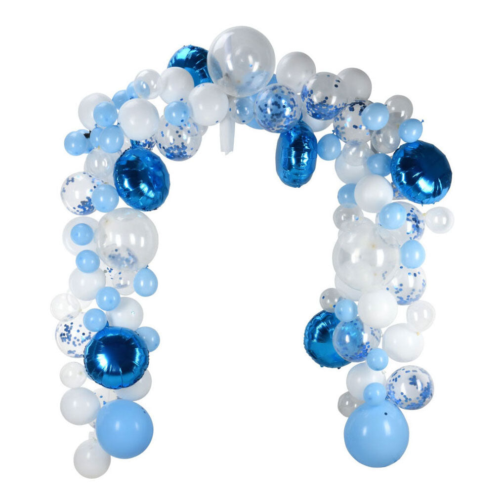 Construisez votre propre ensemble d'arches de ballons bleu, 120 pcs.