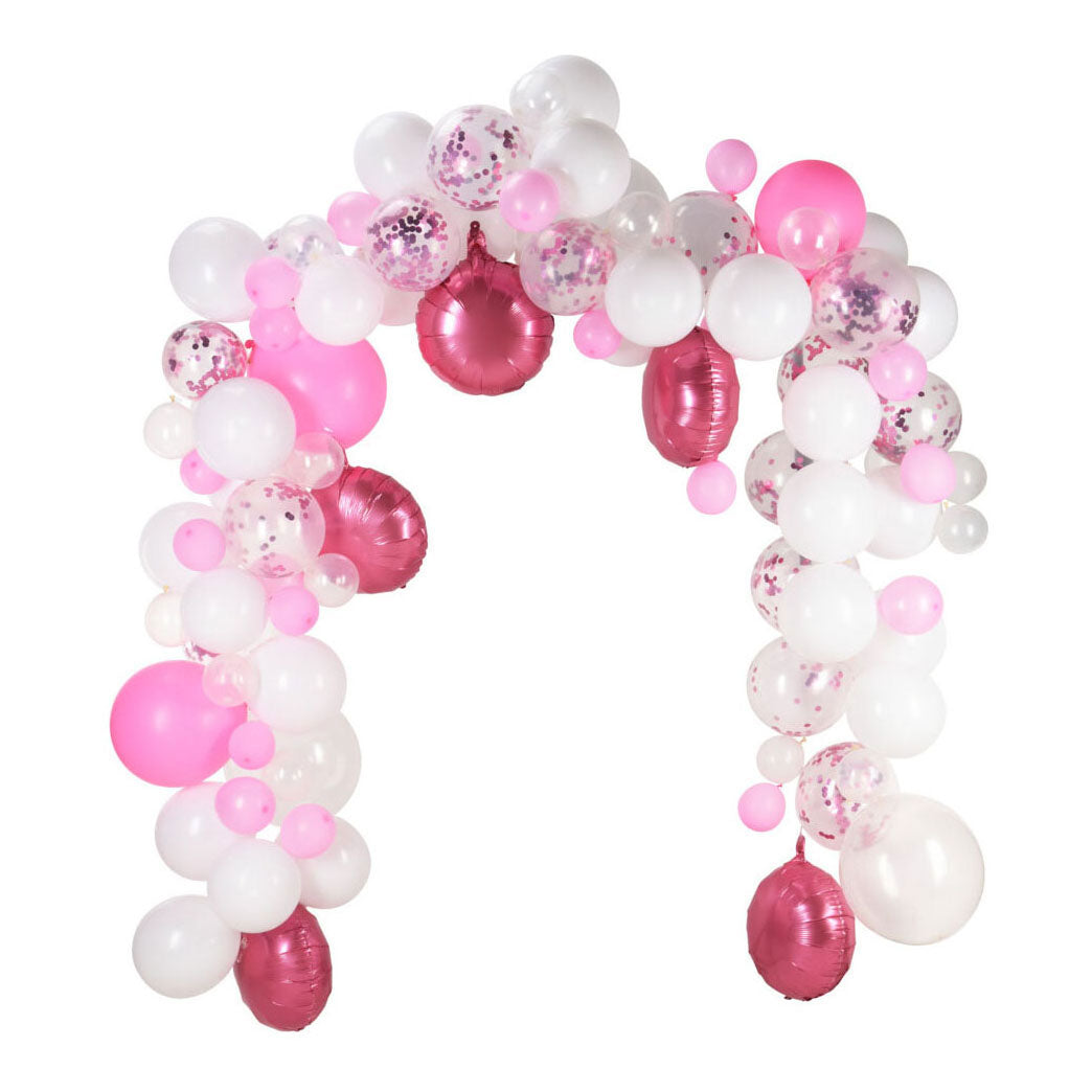 Construisez votre propre ensemble d'arches de ballons rose, 120 pcs.