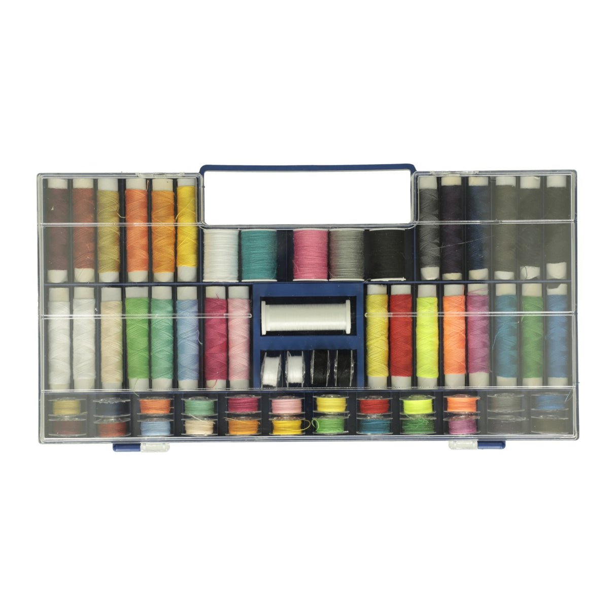 boîte à couture avec fil à coudre, 62 pcs.