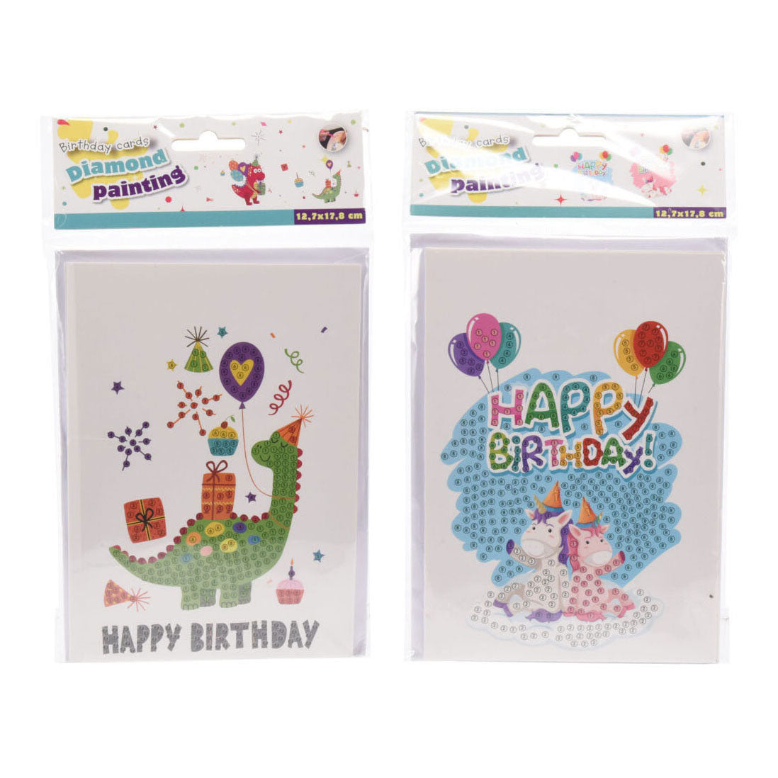 Carte d'anniversaire avec peinture au diamant