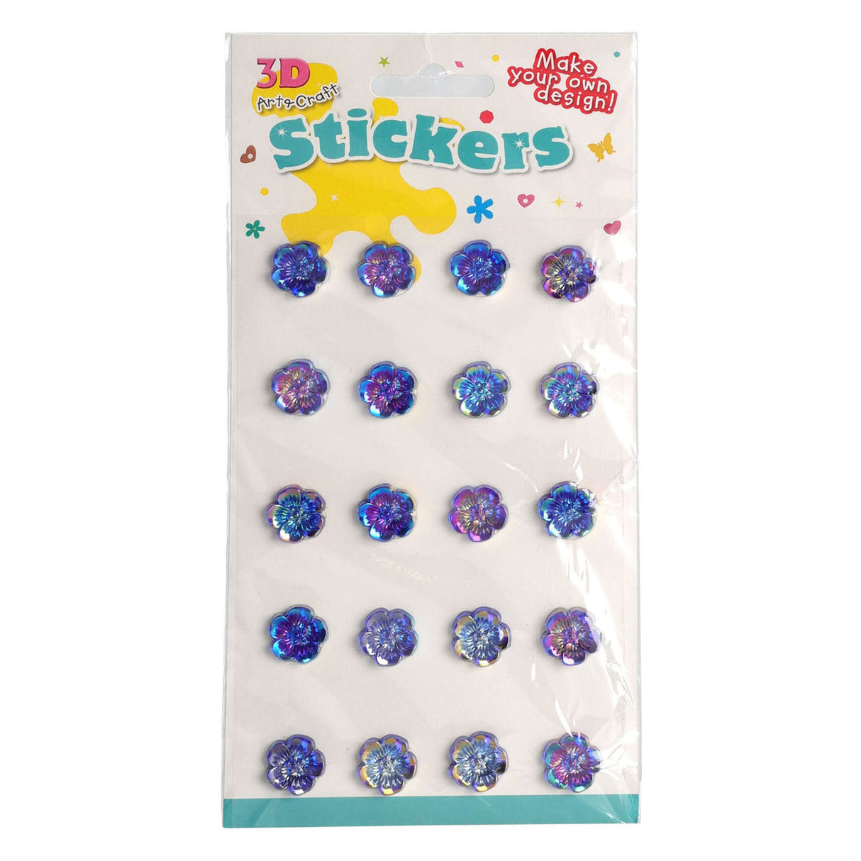 Fleurs autocollantes, 20 pcs.