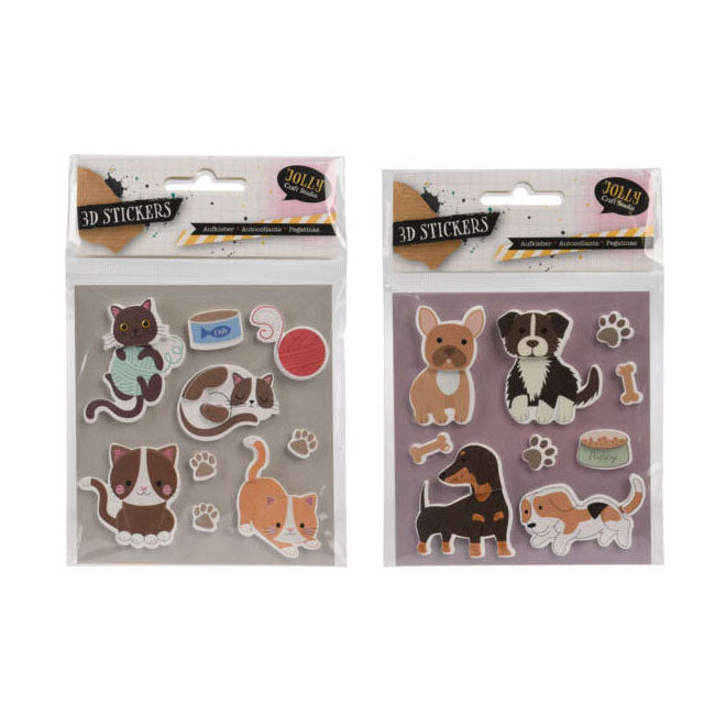 Feuille d'autocollants 3D pour animaux de compagnie