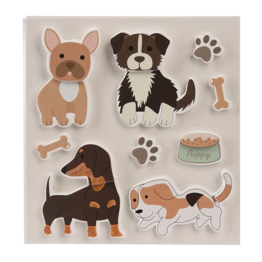 Feuille d'autocollants 3D pour animaux de compagnie