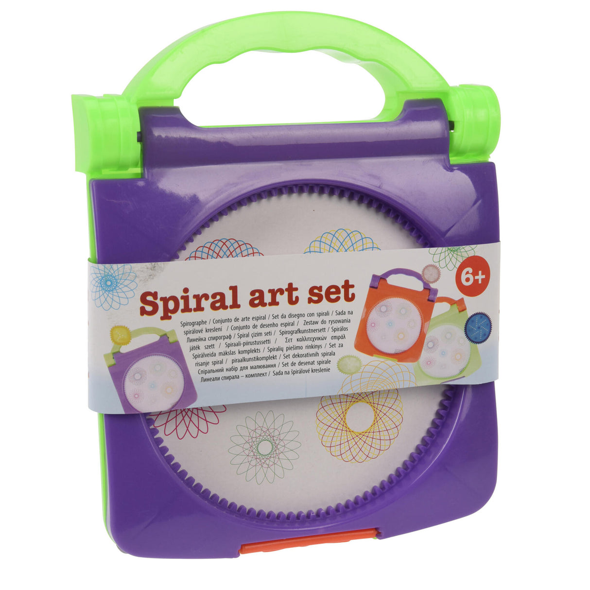 Ensemble de spirographe en spirale de dessin