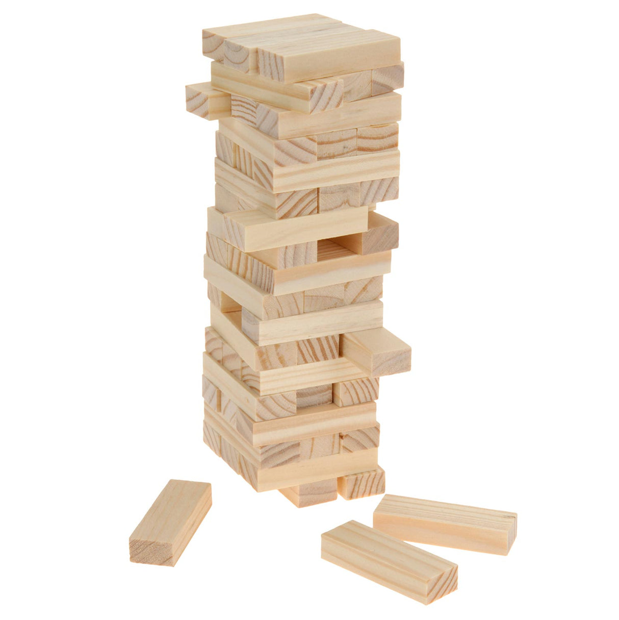 Tour à empiler en bois mini, 54 pcs