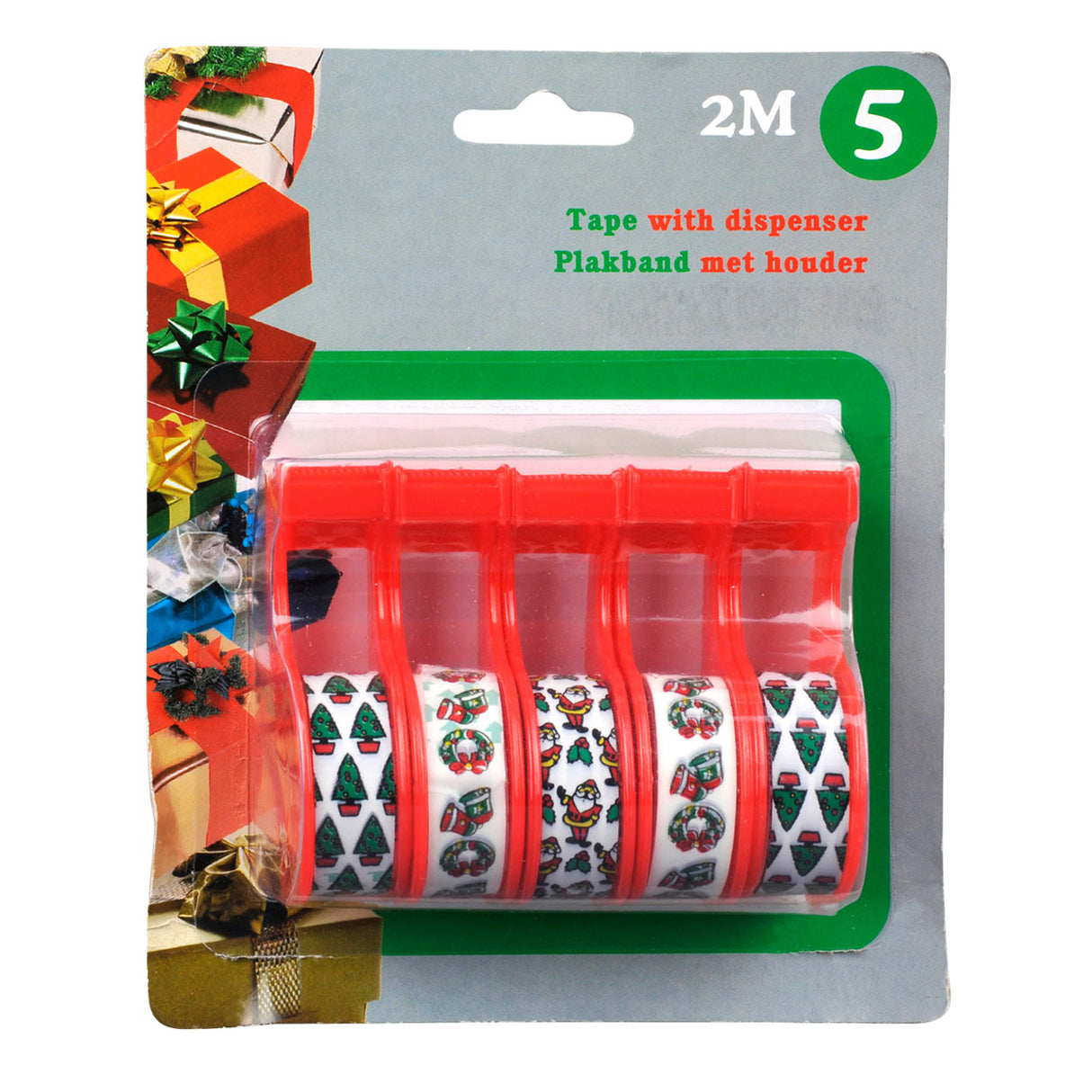 Ruban adhésif de Noël, 5 pcs
