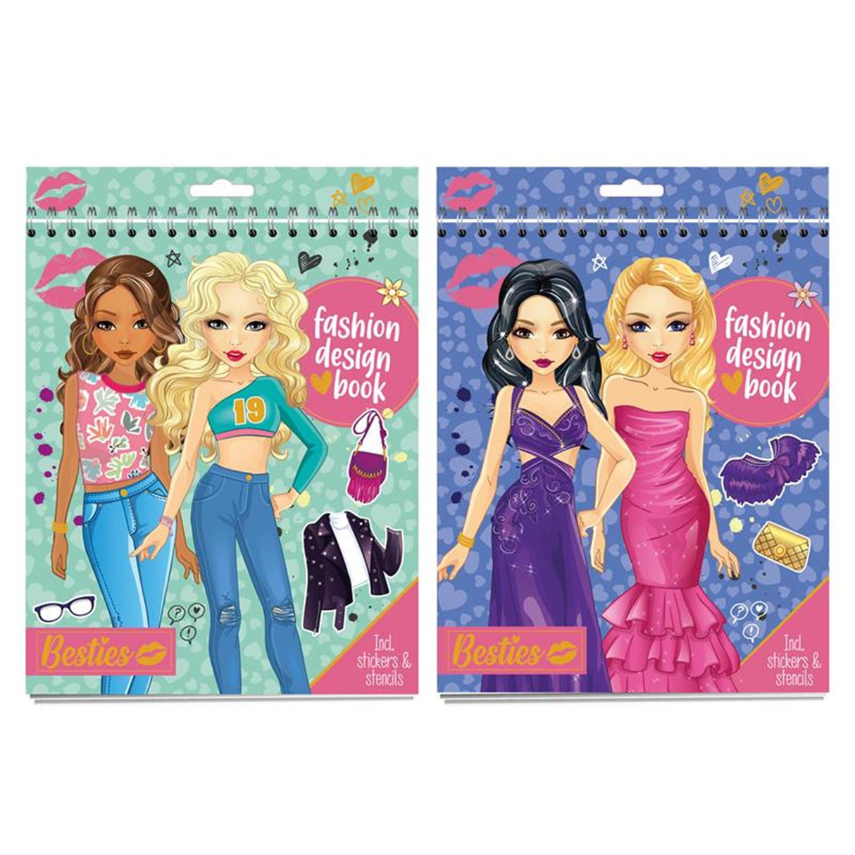 Besties grafix carnet de croquis de créateur de mode 24x20cm 20 feuilles