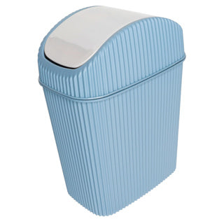 No brand poubelle de table alythia avec couvercle basculant 2,5 litres bleu | 3 pièces