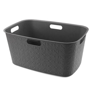 Curver panier à linge softex 45l anthracite 57x37x27cm