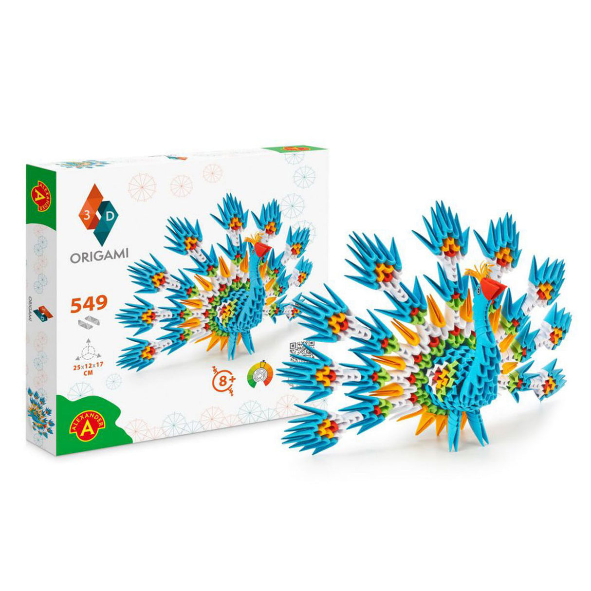 Alexander jouets origami 3d - paon, 549pcs.