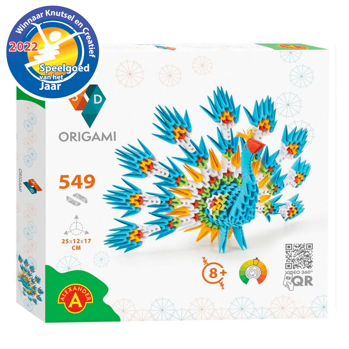 Alexander jouets origami 3d - paon, 549pcs.