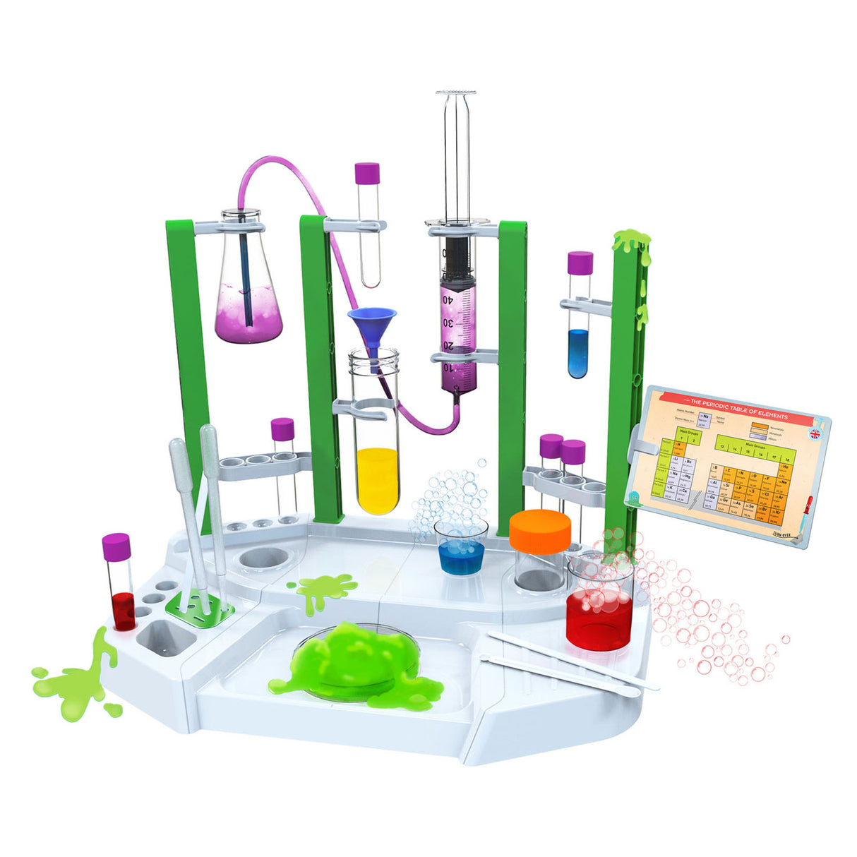 Kosmos big fun chemistry – ensemble d'expériences – 17 pièces – 20 expériences – y compris du slime qui brille dans le noir – laboratoire de chimie
